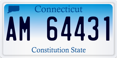 CT license plate AM64431