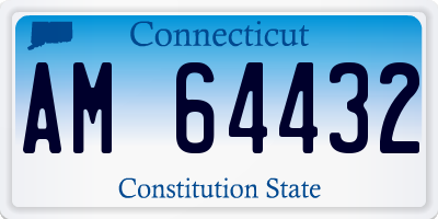 CT license plate AM64432