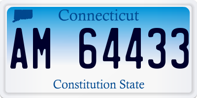 CT license plate AM64433
