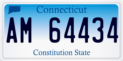 CT license plate AM64434