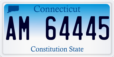 CT license plate AM64445