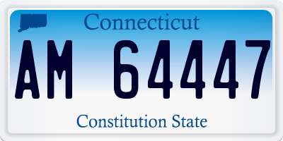 CT license plate AM64447