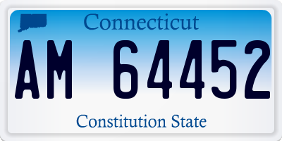 CT license plate AM64452