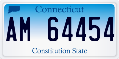 CT license plate AM64454