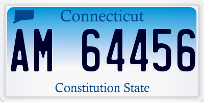 CT license plate AM64456