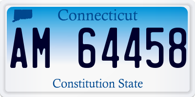 CT license plate AM64458
