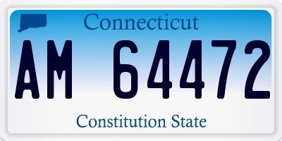 CT license plate AM64472