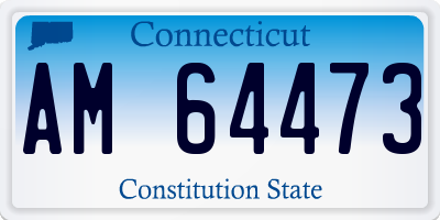 CT license plate AM64473