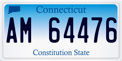 CT license plate AM64476