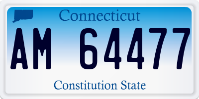 CT license plate AM64477