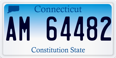 CT license plate AM64482
