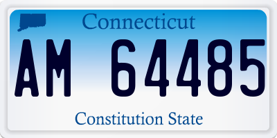 CT license plate AM64485