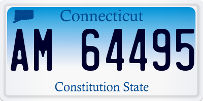 CT license plate AM64495