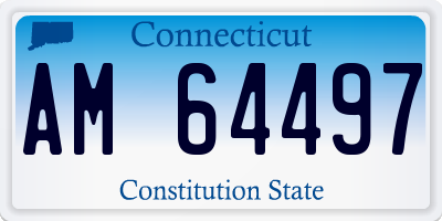 CT license plate AM64497