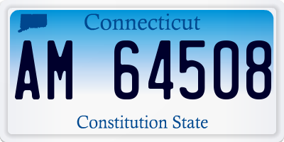 CT license plate AM64508