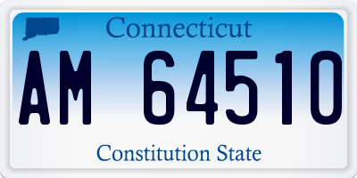 CT license plate AM64510