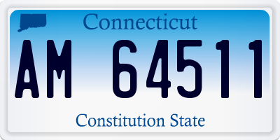 CT license plate AM64511