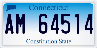 CT license plate AM64514