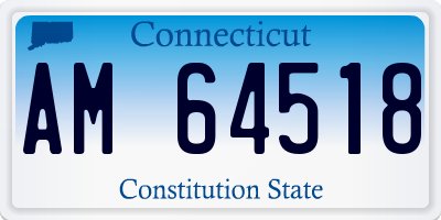 CT license plate AM64518