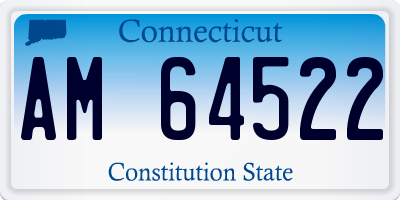 CT license plate AM64522
