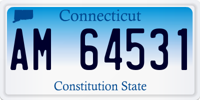 CT license plate AM64531