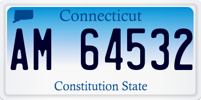 CT license plate AM64532