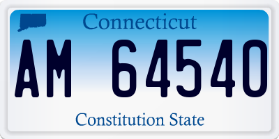 CT license plate AM64540