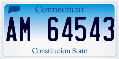 CT license plate AM64543