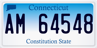 CT license plate AM64548