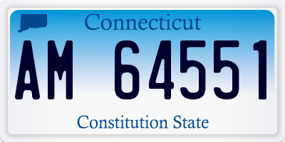 CT license plate AM64551