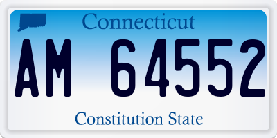 CT license plate AM64552