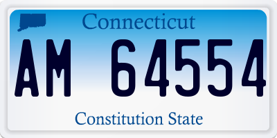 CT license plate AM64554