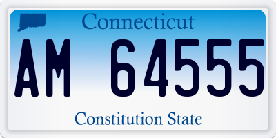 CT license plate AM64555