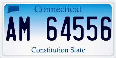 CT license plate AM64556
