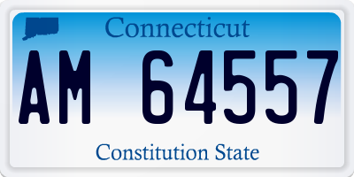 CT license plate AM64557