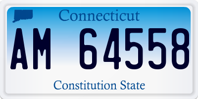 CT license plate AM64558