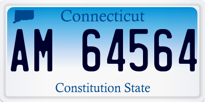 CT license plate AM64564