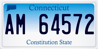 CT license plate AM64572