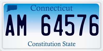 CT license plate AM64576