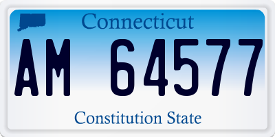 CT license plate AM64577