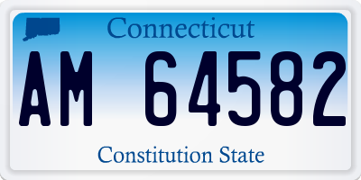 CT license plate AM64582