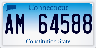 CT license plate AM64588