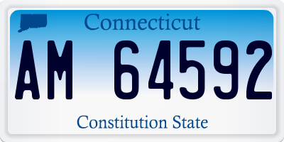 CT license plate AM64592