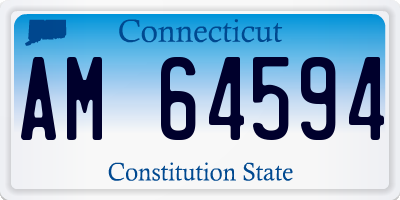 CT license plate AM64594