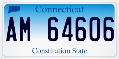 CT license plate AM64606