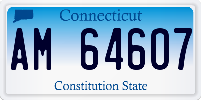 CT license plate AM64607