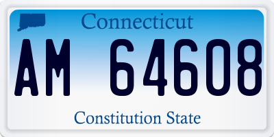 CT license plate AM64608