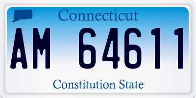CT license plate AM64611