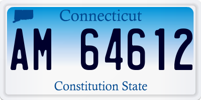 CT license plate AM64612