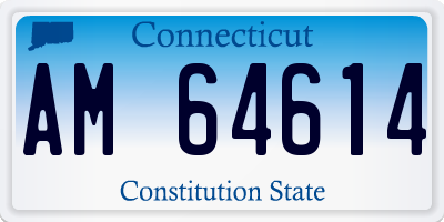 CT license plate AM64614